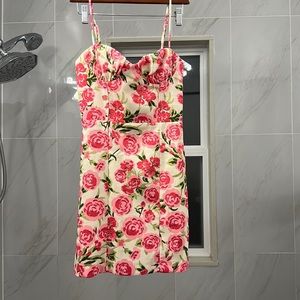 Zara corset floral mini dress BNWT